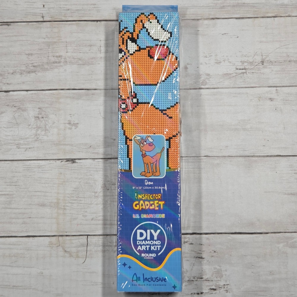 Diamond Art Club Inspector Gadget Brain Lil Diamondz DIY Art Kit Blue New